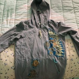 Free People embroidered hoodie